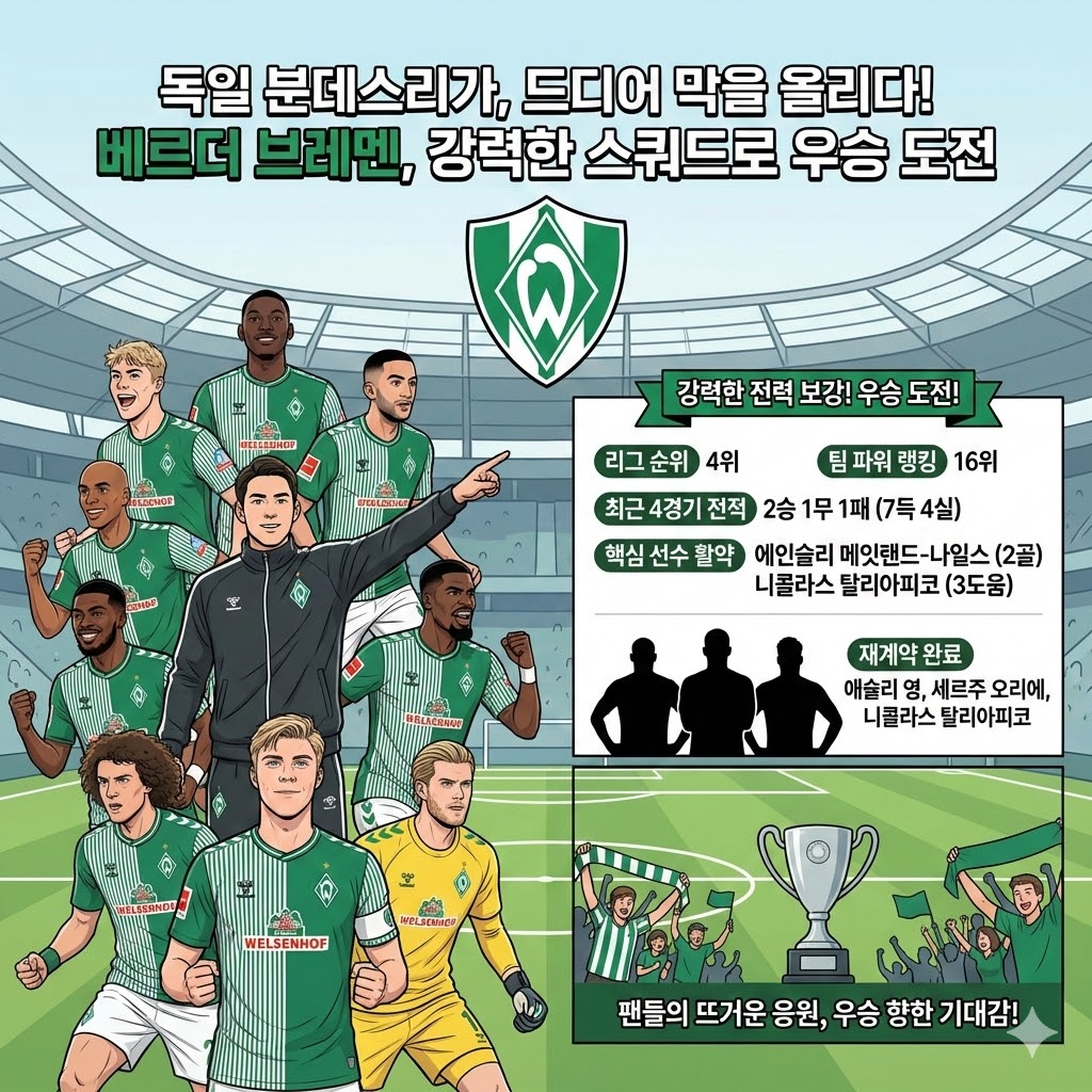 브레멘, `超강력 스쿼드`로 분데스리가 폭격 예고!